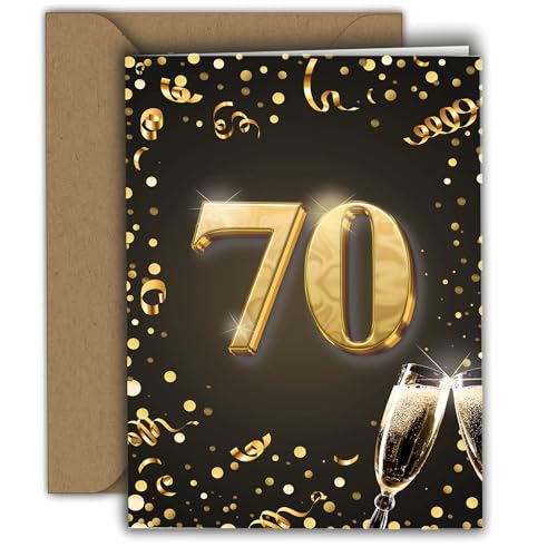 Edition Colibri XXL Glückwunschkarte 70. Geburtstag – hochwertige Klappkarte A4 mit Umschlag für Frau & Mann – grosse Geburtstagskarte – ideal für Geldgeschenk oder Gutschein, gold Edition Colibri XXL Glückwunschkarte 70. Geburtstag – hochwertige Klappkarte A4 mit Umschlag für Frau & Mann – grosse Geburtstagskarte – ideal für Geldgeschenk oder Gutschein, gold von Edition Colibri