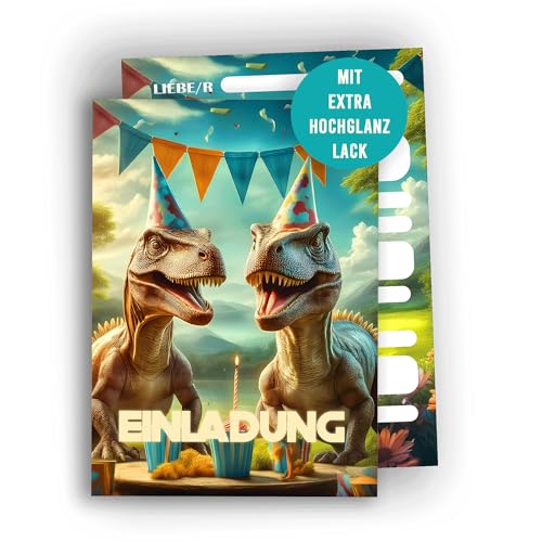 Edition Colibri lustige Dinosaurier Einladungskarten – 10 Karten A6 zum Ausfüllen | Coole Einladungen für Kindergeburtstag, Dino-Party, Jungen, Mädchen Edition Colibri lustige Dinosaurier Einladungskarten – 10 Karten A6 zum Ausfüllen | Coole Einladungen für Kindergeburtstag, Dino-Party, Jungen, Mädchen von Edition Colibri
