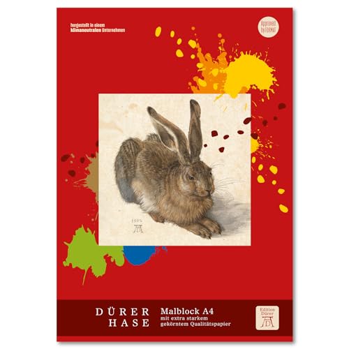Edition Dürer Malblock gekörnt A4 50 Blatt 100 g/m², Zeichenblock für Kinder und Erwachsene von Edition Dürer