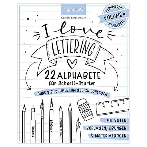 Buch "I love Lettering – 22 Alphabete für Schnell-Starter: Volume 4" von Édition Helmut Lingen