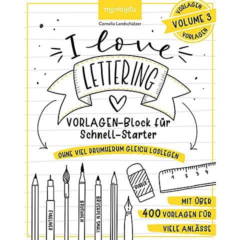 Buch "I love Lettering – Vorlagen" von Édition Helmut Lingen