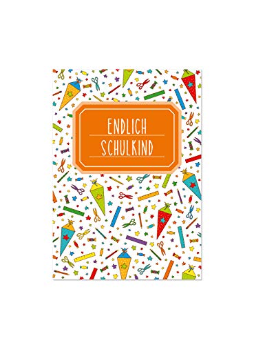 Edition SF Endlich Schulkind: 10 farbenfrohe Einladungskarten zur Einschulung (DIN A6) von Edition SF