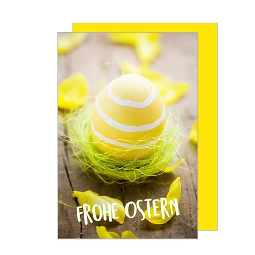 Edition Seidel Premium Grußkarte zu Ostern mit Umschlag. Osterkarte Glückwunschkarte Klappkarte Karte Ostergrüße Frohe Ostern Frühling bunt (O171) von Edition Seidel