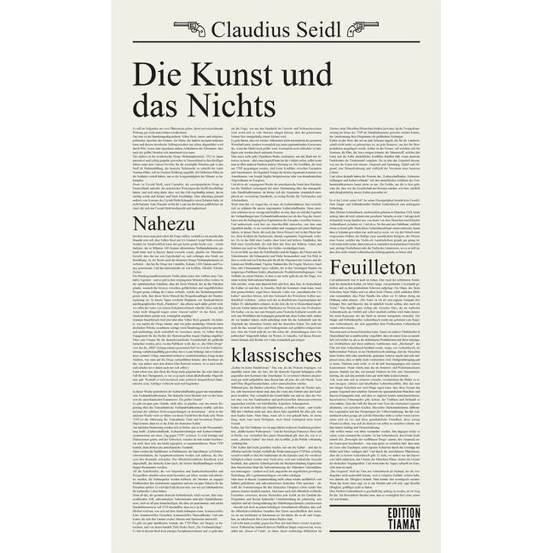 Die Kunst Und Das Nichts - Claudius Seidl, Kartoniert (TB) von Edition Tiamat