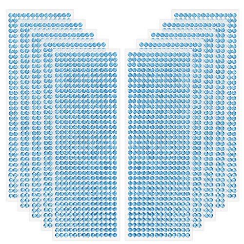Edivoi Strasssteine - runde Glitzersteine 5040 Stück 5 mm selbstklebend zum Verzieren und Basteln | Schmucksteine zum aufkleben | Steinchen Dekosteine Bastelsteine (Blau) von Edivoi