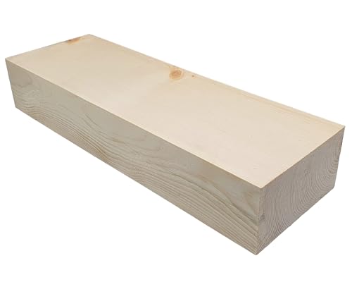 Zirbenholz Block zum drechseln und schnitzen Drechselholz Rohlinge Schnitzholz aus Zirbe - Drechselholz Rohlinge aus Zirbenholz zugeschnitten und gehobelt (40 x 13 x 7 cm) von EdpaS
