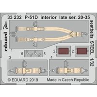 P-51D Mustang - Interior late series 20-35 - Seatbelts STEEL [Tamiya] von Eduard