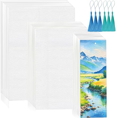Aquarellpapier Set Wasserfarben Gouache Papier Zeichenblock din a5 a6 a7 Wasserfarben Papier Aquarellmalblock für Lesezeichen Postkarten Grußkarten für Aquarell Gouache Acryl Zeichnen Kunstwerke DIY von Edunass