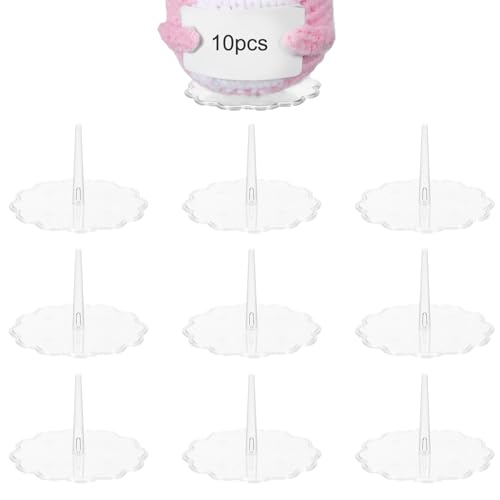 EeYahYong Häkelpuppenständer, runde Spitzenbasis, Puppenständer, Kristallständer für emotionale Unterstützung, Gurkenbasis, Actionfiguren-Präsentationsbasis für Zuhause, dekorativer Vitrinenhalter, 10 von EeYahYong