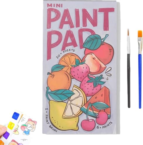 Mini Paint Pad,Mini Watercolor Paint Pad,Pocket Watercolor Painting Book,Water Color Paint Pad,Travel Paint Watercolor Coloring Book Set,Mini Paint Pad Watercolor for Adults Boys and Girls (Set A) von Eeiiey