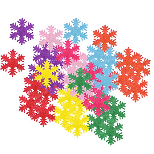 500 Stück Schneeflocken-Konfetti, Vliesstoff, Mehrfarbig, Weihnachtsdekoration, Zubehör von Eeneme