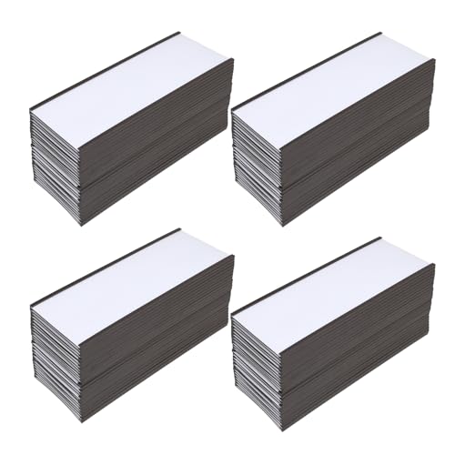 Magnetische Etikettenhalter mit Magneten, magnetische Datenkartenhalter mit transparenten Kunststoffschutzfolien für Metallregal, Whiteboard (7,6 x 20,3 cm), 100 Stück von Eeoyu
