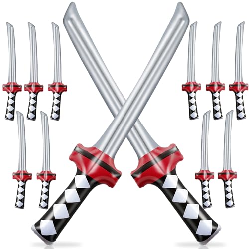 Eerrhhaq Aufblasbares Ninja-Samurai-Schwert, 12 Stück, aufblasbares Katana-Schwert, Ninja-Schwert für Partygeschenke, Cosplay, Samurai-Themenparty Eerrhhaq Aufblasbares Ninja-Samurai-Schwert, 12 Stück, aufblasbares Katana-Schwert, Ninja-Schwert für Partygeschenke, Cosplay, Samurai-Themenparty von Eerrhhaq