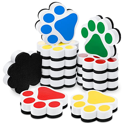 12 Stück magnetische Whiteboard-Radiergummi, Pfotenform, trocken abwischbar, Whiteboard-Magnet, sortierte trockene Radiergummis, Kreidetafel-Reiniger für Kinder, Zuhause und Büro, 4 Farben 12 Stück magnetische Whiteboard-Radiergummi, Pfotenform, trocken abwischbar, Whiteboard-Magnet, sortierte trockene Radiergummis, Kreidetafel-Reiniger für Kinder, Zuhause und Büro, 4 Farben von Eersida