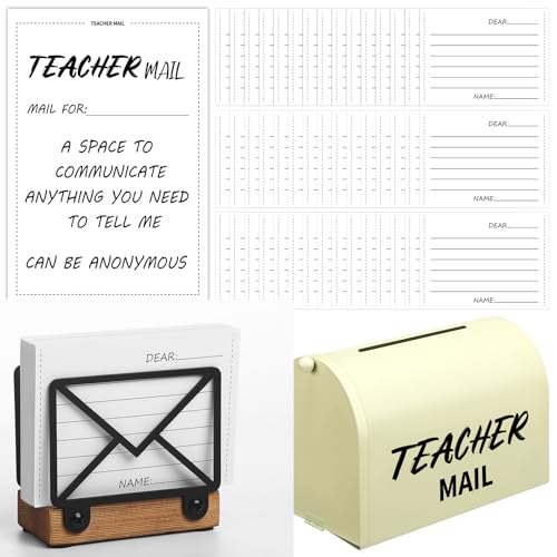 Eersida Briefkasten-Set für soziale und emotionale Lernlehrer, mit Nachrichtenkarten, Papierposter, Metall-Kartenhalter, ideal für Aktivitäten, emotionalen Ausdruck und interaktive Lernwerkzeuge, 103 von Eersida