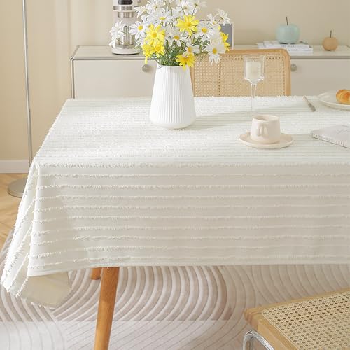 Eestfy Baumwolle Leinen Tischdecke Rechteck Wipe Clean Tischdecke Wasserdichter Rutschfester Tischabdeckungsschutz Für Küche Picknick Wohnzimmer & Esszimmer Design,DSW,135x200cm von Eestfy