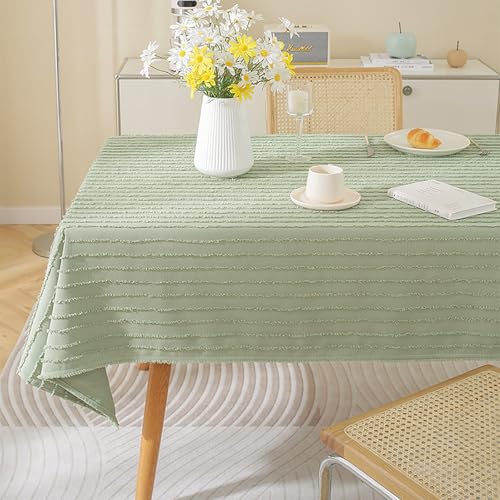 Eestfy Baumwolle Leinen Tischdecke Rechteck Wipe Clean Tischdecke Wasserdichter Rutschfester Tischabdeckungsschutz Für Küche Picknick Wohnzimmer & Esszimmer Design,Dsg,135x200cm von Eestfy