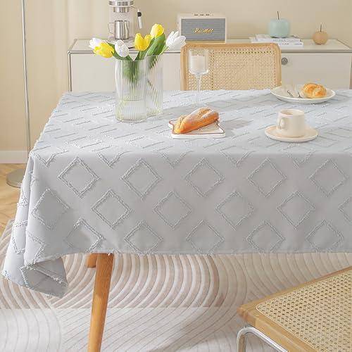 Eestfy Baumwolle Leinen Tischdecke Rechteck Wipe Clean Tischdecke Wasserdichter Rutschfester Tischabdeckungsschutz Für Küche Picknick Wohnzimmer & Esszimmer Design,Sdgb,135x240cm von Eestfy