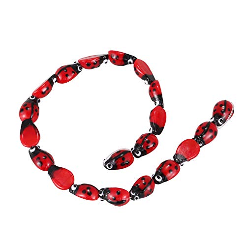 Eeuye 20Pcs Marienkäfer Lampwork Glas Spacer Perlen Rot 15X10Mm Eeuye 20Pcs Marienkäfer Lampwork Glas Spacer Perlen Rot 15X10Mm von Eeuye
