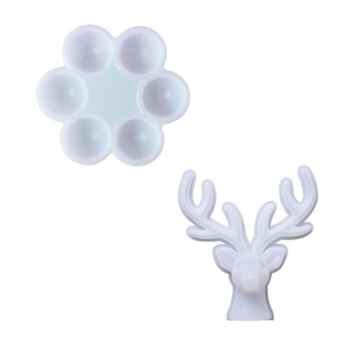 Eeuye Harzform-Set mit Hirschmotiv, Box mit 6 Schalen. DIY-Harzguss für Kerzenständer, Süßigkeiten, Kosmetik, Schmuckbehälter Eeuye Harzform-Set mit Hirschmotiv, Box mit 6 Schalen. DIY-Harzguss für Kerzenständer, Süßigkeiten, Kosmetik, Schmuckbehälter von Eeuye
