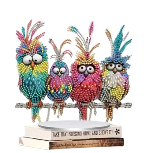 Diamond Painting Aufsteller,diamond Painting Tischdeko,Diamond Painting Spring Bird Decoration DIY Diamond Painting Table Decoration Diamond Painting Ornament Crafts for Spring Living Room Decoration von Eevhrqw