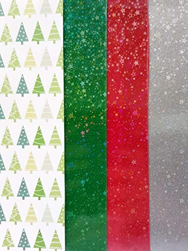 Efco/ HdK-Versand 4 Wachsplatten Bunt Mix 200x50x0,5mm Verzierwachs, Wachs Uni Farben (Weihnachten Tannenbaum) von Efco/ HdK-Versand