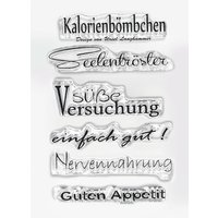 Clear Stempel-Set "Guten Appetit" von Durchsichtig