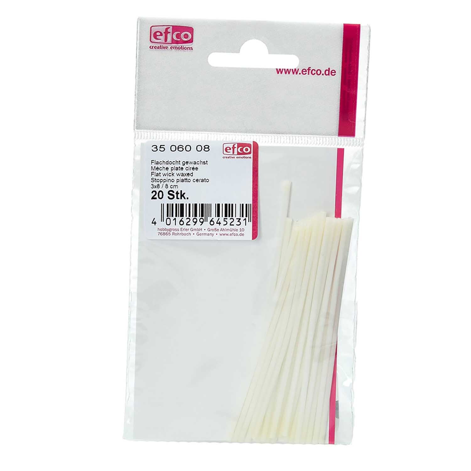 Flachdocht gewachst 8cm Flachdocht gewachst 8cm von Efco