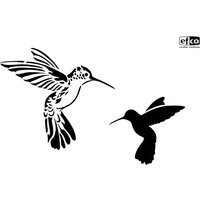 Schablone "Kolibris" von Durchsichtig