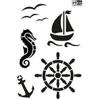 Schablone "Maritim" Schablone "Maritim" von Durchsichtig