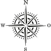 Schablone "Windrose" von Durchsichtig