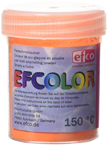 Efcolor einbrennlackierung Puder, Kunstharz, Neon Orange, 25 ml von Efcolor