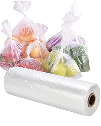 Efforias Polyethylen-Beutel auf einer Rolle, für Obst und Gemüse, transparent, Kunststoff, Metzger, Thekenbeutel, Polyethylen-Thekenbeutel, 22,9 x 35,6 cm, Obst, Gemüse, Lebensmittel, Fleisch, 500 von Efforias