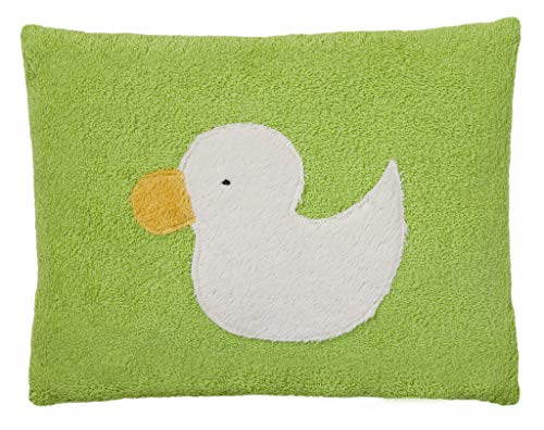 Efie Bio-Kissen grün mit Ente – 37x30 cm – GOTS-Zertifiziert – recycelte PET-Füllung – Made in Germany von Efie