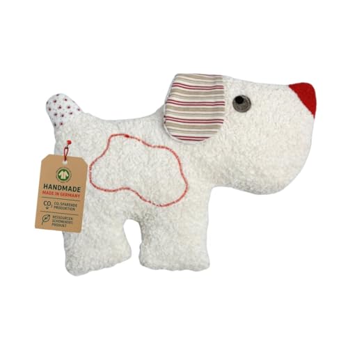 Efie Kuschelkissen Hund mittel – Bio Kuscheltier & Spielkissen aus Baumwolle (KBA), GOTS-Zertifiziert, handgefertigt, 100 % Made in Germany von Efie