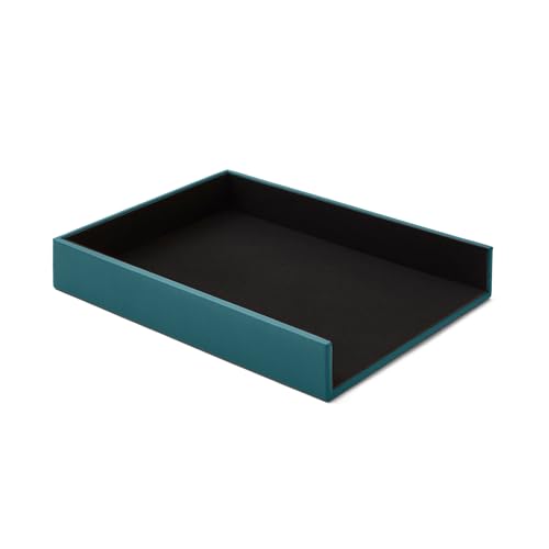 Eglooh - Atena - Ablagefächer für Schreibtisch und Büro Echtes Leder Türkisgrün Blau - Bürobedarf Briefablage Papierablage Ablagekorb für DIN A4 - cm 32 x 24,2 x H.5 - Made in Italy Eglooh - Atena - Ablagefächer für Schreibtisch und Büro Echtes Leder Türkisgrün Blau - Bürobedarf Briefablage Papierablage Ablagekorb für DIN A4 - cm 32 x 24,2 x H.5 - Made in Italy von Eglooh