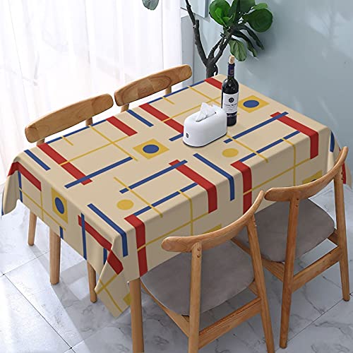 Tischdecken, waschbare Tischdecke für Küche, Esszimmer, Dekoration, Party im Freien, 137 x 183 cm, eine Anspielung auf den Bauhaus-Kreis Tischdecken, waschbare Tischdecke für Küche, Esszimmer, Dekoration, Party im Freien, 137 x 183 cm, eine Anspielung auf den Bauhaus-Kreis von EgoMed