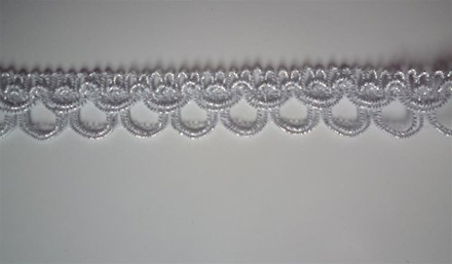 Egro Wiegele 1 m Brokat-Band Borte Silber ca. 20 mm breit von Egro Wiegele