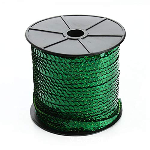 Egurs 100 Yard 6mm Paillettenband Glitzer Pailletten Bänder für Home Deko Hochzeit Handwerk Basteln Tanzbekleidungen Hut UVM. Grün Egurs 100 Yard 6mm Paillettenband Glitzer Pailletten Bänder für Home Deko Hochzeit Handwerk Basteln Tanzbekleidungen Hut UVM. Grün von Egurs