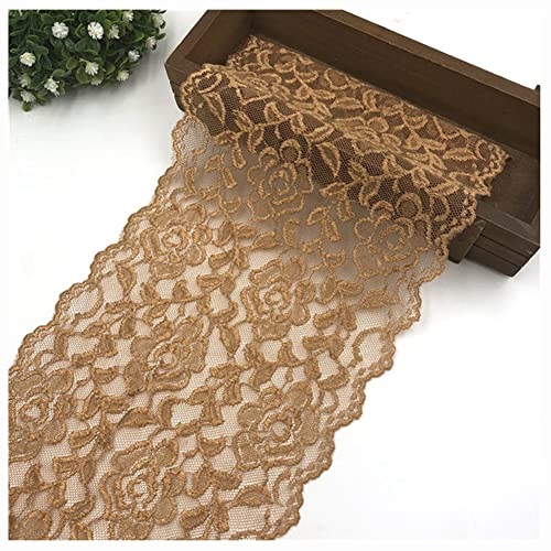 Egurs 18cm Breite Spitze Band Schön Rose Stickerei Spitzenband Vintage Spitzenbordüre Spitze Blume Borte Zierband Tischläufer Tischband Hochzeit Festival Tischdekoration Braun 2 Yard Egurs 18cm Breite Spitze Band Schön Rose Stickerei Spitzenband Vintage Spitzenbordüre Spitze Blume Borte Zierband Tischläufer Tischband Hochzeit Festival Tischdekoration Braun 2 Yard von Egurs