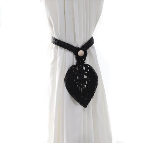 Egurs 2 Stück Vorhänge Raffhalter Baumwolle Vorhanghalter Boho Gardinenhalter Blätter Gardine Holdbacks Makramee Gardinenklammern Vorhangclips für Büro Haus Zimmer Fenster Vorhang Deko Schwarz Egurs 2 Stück Vorhänge Raffhalter Baumwolle Vorhanghalter Boho Gardinenhalter Blätter Gardine Holdbacks Makramee Gardinenklammern Vorhangclips für Büro Haus Zimmer Fenster Vorhang Deko Schwarz von Egurs