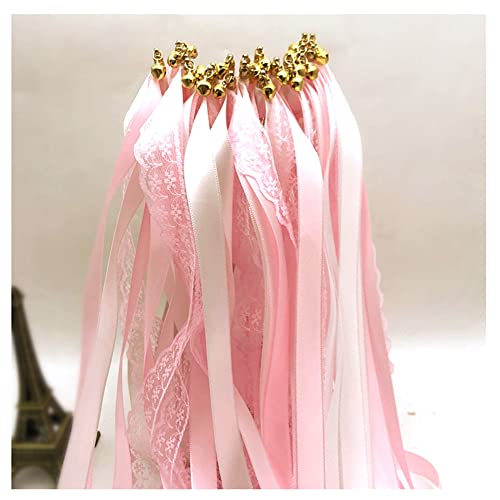 Egurs 30 Stück Wedding Wands Spitzen Fee Stick mit Weiß Spitzen Zauberstäbe mit Band Glocken Luftschlangen Seide Feenstab Seidenfee Stab Rosa + Weiß + Rosa Spitze Egurs 30 Stück Wedding Wands Spitzen Fee Stick mit Weiß Spitzen Zauberstäbe mit Band Glocken Luftschlangen Seide Feenstab Seidenfee Stab Rosa + Weiß + Rosa Spitze von Egurs