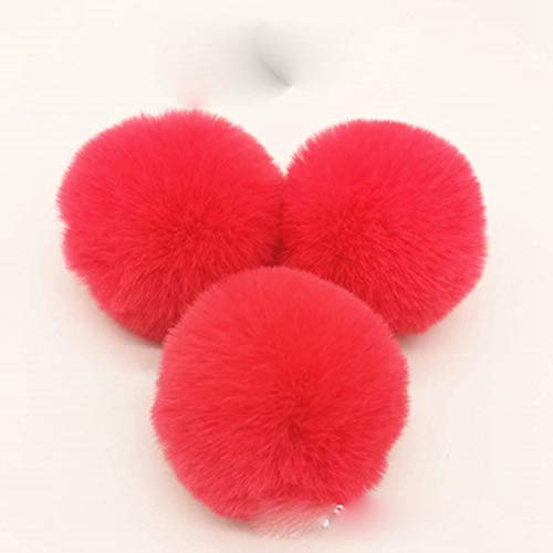 Egurs 30 stück 8cm Pompons Bunte groß Pom Pom bälle Flauschigen Plüsch Bälle Wassermelonenrot von Egurs