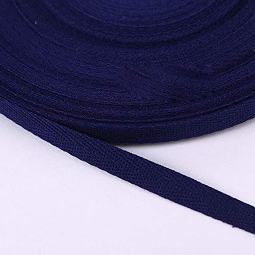 Egurs Baumwollband 50 Yard 20mm Köperband Twillband Schrägband aus 100% Baumwolle mit Fischgrätenmuster Nahtband zum Nähen Dekoband Nähenband für DIY Handwerk Kleidung Taschen Schuh Hut Dunkelblau von Egurs