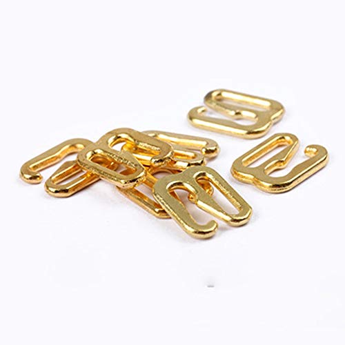 Egurs 50 stück Metall Schnalle BH Bikini Verschluss Bikini-Verschlüsse Dessous Einsteller Schnallen Golden 3# 20mm von Egurs