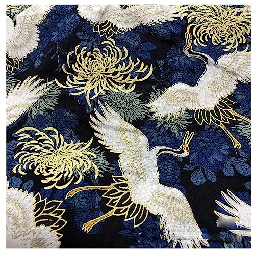 Egurs 500x150 cm Japanischer Stil Stoff Baumwolle Bronzing Baumwollstoff Meterware Patchwork zum Nähen Quilten DIY Kleidung Tischdecke Deko Blauer-Kranich 5 Meter Egurs 500x150 cm Japanischer Stil Stoff Baumwolle Bronzing Baumwollstoff Meterware Patchwork zum Nähen Quilten DIY Kleidung Tischdecke Deko Blauer-Kranich 5 Meter von Egurs