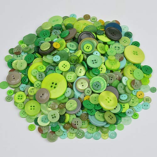 Egurs 600 Stück Bunte Knöpfe Runde Craft Harz Kunststoff Knöpfe zum Nähen basteln Kinder DIY, Verschiedene Größen, 2 Löcher und 4 Löcher Grün Egurs 600 Stück Bunte Knöpfe Runde Craft Harz Kunststoff Knöpfe zum Nähen basteln Kinder DIY, Verschiedene Größen, 2 Löcher und 4 Löcher Grün von Egurs