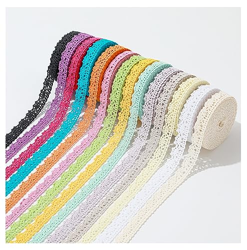 Egurs 70 Yard 12mm Bunte Spitzenband Baumwolle Vintage Nähen Spitzenborte Zierband Borte Zierspitze Häkelspitze Dekoband Geschenkband für Hochzeit DIY-Handwerk Kleidungs Scrapbooking Dekoration Egurs 70 Yard 12mm Bunte Spitzenband Baumwolle Vintage Nähen Spitzenborte Zierband Borte Zierspitze Häkelspitze Dekoband Geschenkband für Hochzeit DIY-Handwerk Kleidungs Scrapbooking Dekoration von Egurs