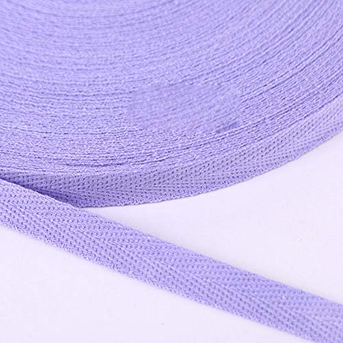 Egurs Baumwollband 50 Yard 20mm Köperband Twillband Schrägband aus 100% Baumwolle mit Fischgrätenmuster Nahtband zum Nähen Dekoband Nähenband für DIY Handwerk Kleidung Taschen Schuh Hut Helles Lila von Egurs