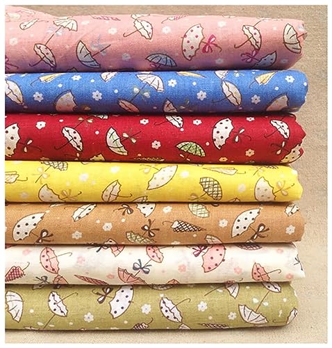Egurs Baumwollstoff Patchwork Stoffe Paket DIY Gewebe Quadrate Meterware Stoffpaket für Bedruckte Stoffe Kleidung Bettwäsche Vorhänge Handgefertigt Material DIY Dekor (50x 50cm) Bunte Blätter von Egurs
